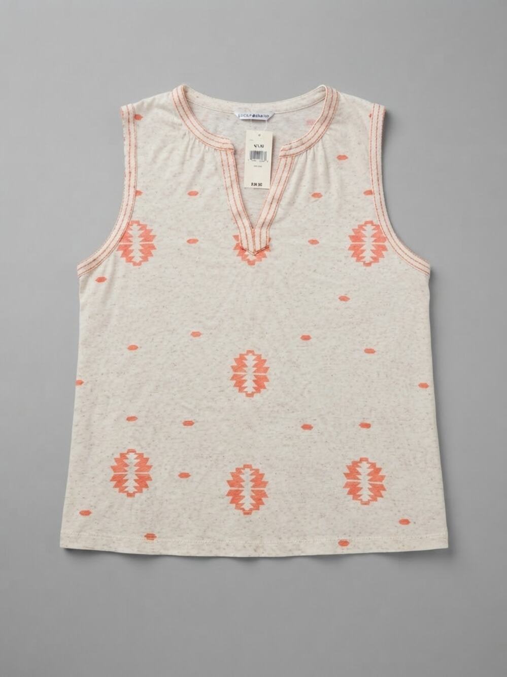 Lucky Brand Embroidered Tank Top Womens XL/TG NWT Boho Southwest Casual